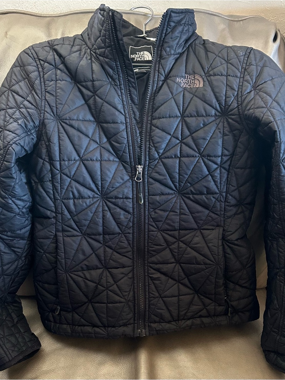 The North Face Black Quilted Diamond-Pattern Puffer Jacket